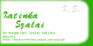 katinka szalai business card